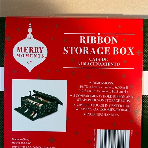 Merry Collapsable Ribbon Storage Box - Picture 9 of 11